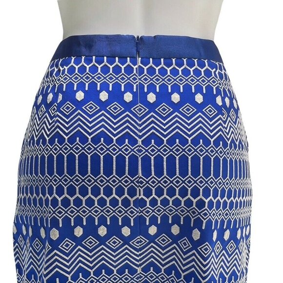 BODEN Skirt Women Size 8L Grosgrain Ribbon Waist Cotton Embroidered Pencil Midi - Picture 5 of 10